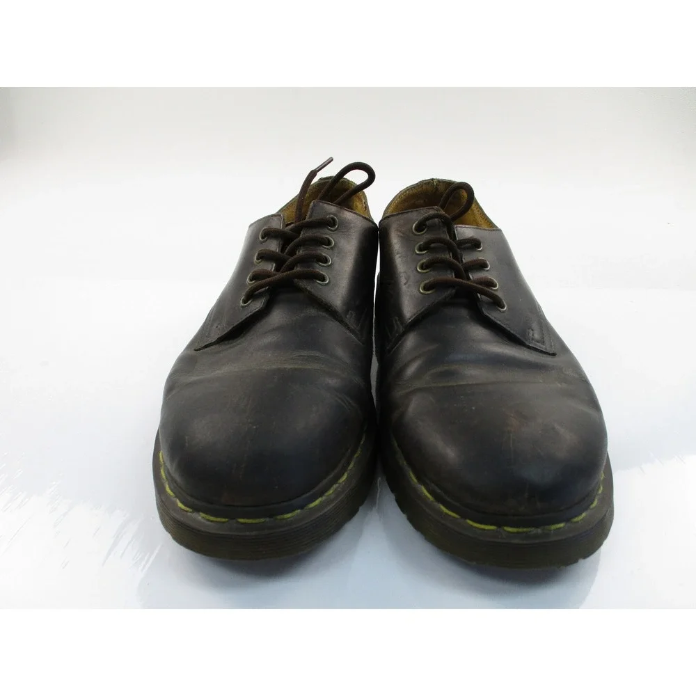 Dr. Martens Stanton Shoes Mens 11 Brown Leather 4-Eye Oxford AirWair Low Top